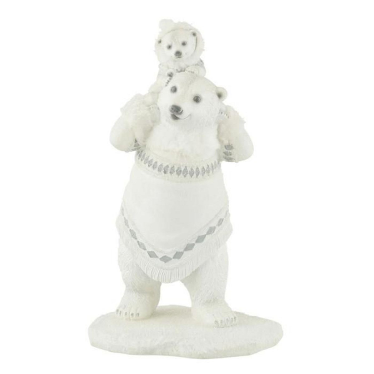 Paris Prix Statuette Déco  Ours Polaire Ourson  31cm Blanc