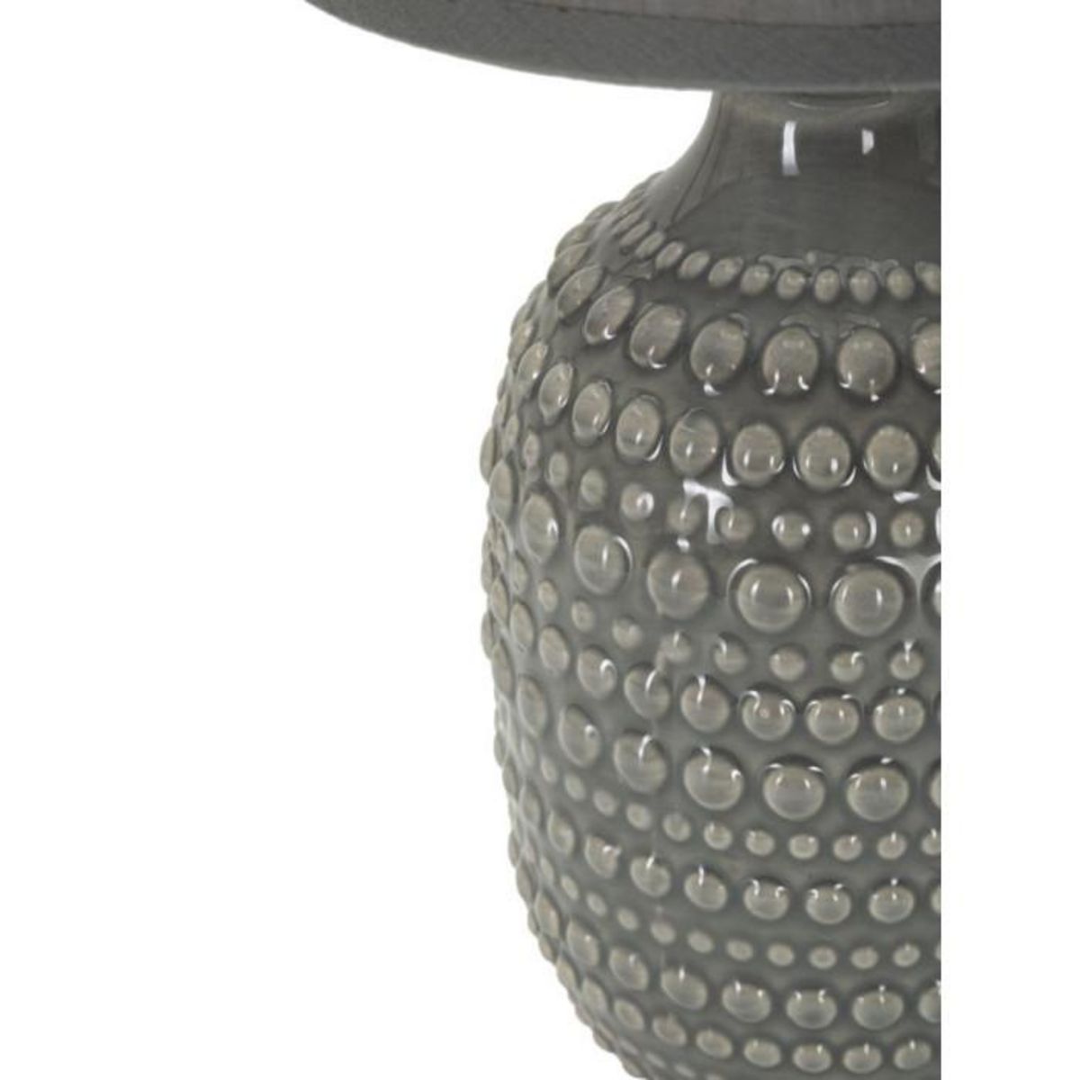 Paris Prix Lampe à Poser en Céramique  Points  30cm Gris
