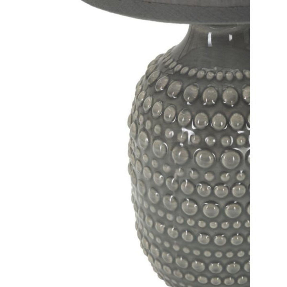 Paris Prix Lampe à Poser en Céramique  Points  30cm Gris