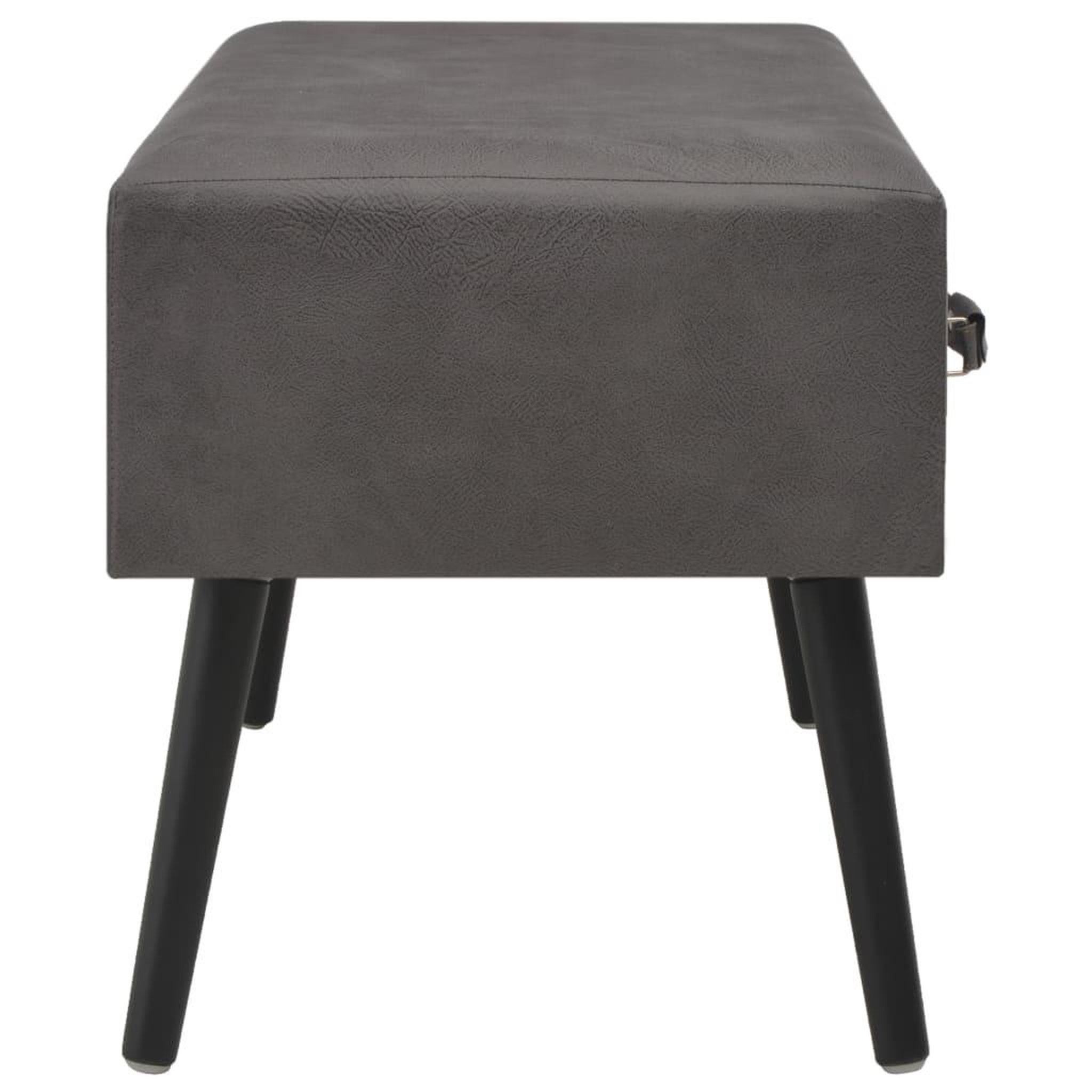 Voir la diapositive 5 : VIDAXL Table basse Gris 80x40x46 cm Similicuir