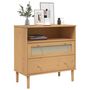 Voir la diapositive 3 : VIDAXL Buffet SENJA aspect rotin marron 80x40x80 cm bois massif de pin
