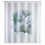 Wenko Rideau de douche anti-moisissure Ginkgo - Polyester - 180 x 200 cm - Gris