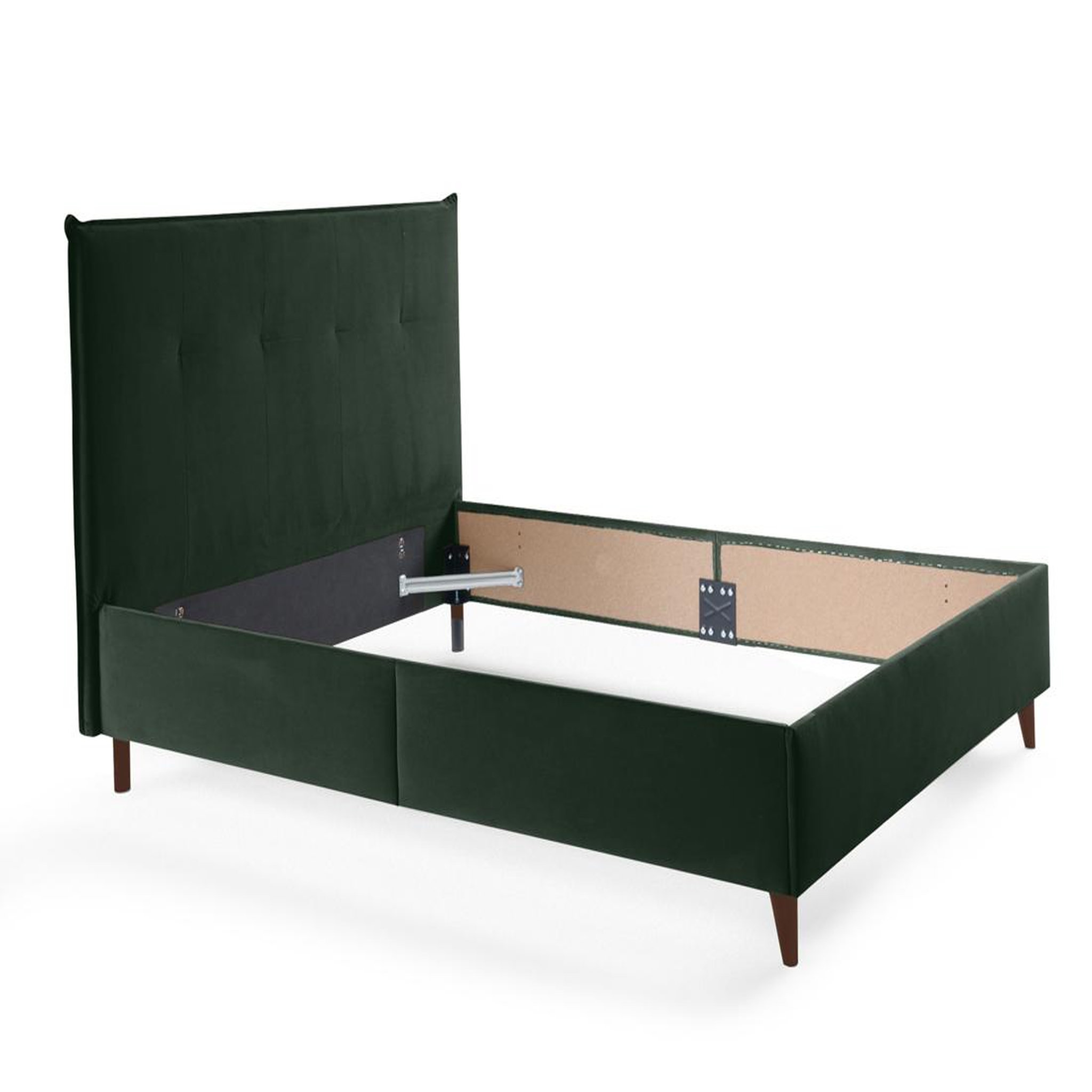 Voir la diapositive 2 : BEST MOBILIER Dali - cadre de lit - 160x200 - en velours