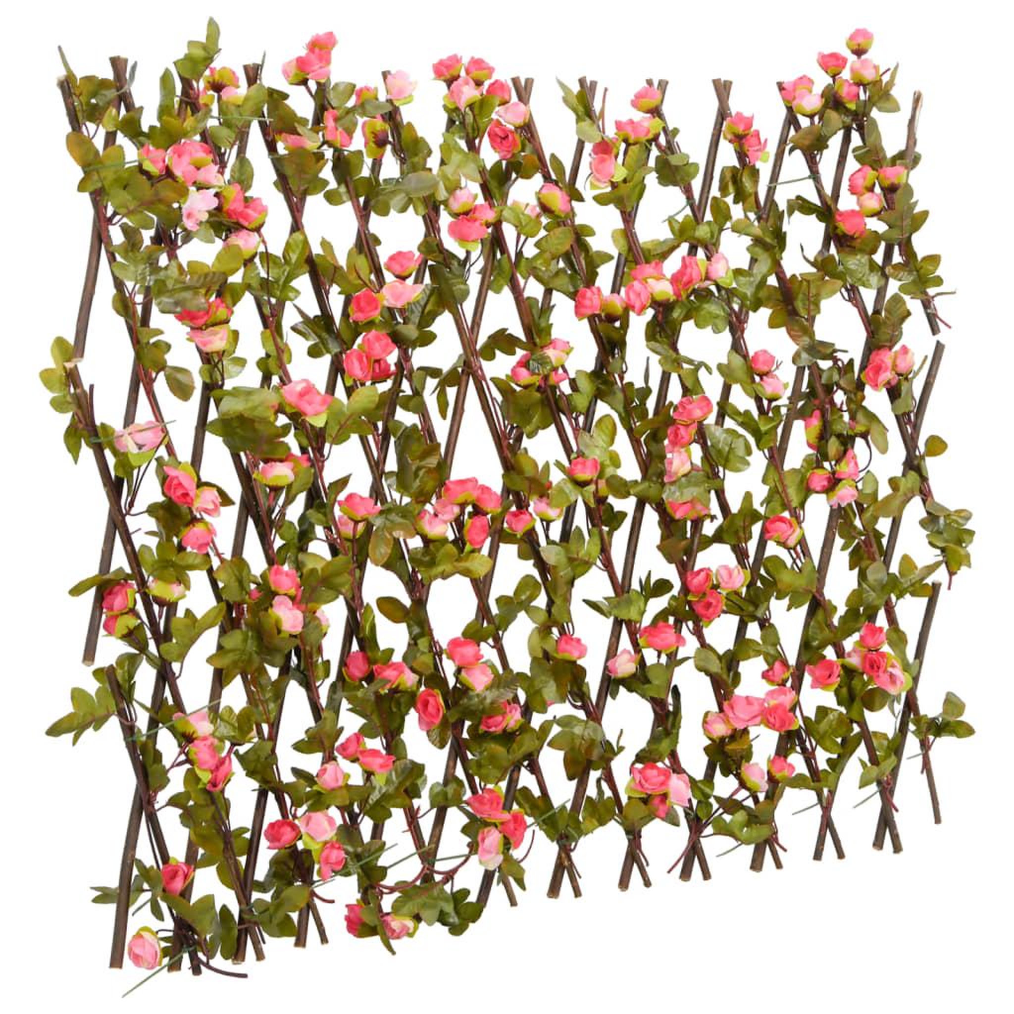 VIDAXL vidaXL Treillis de lierre artificiel extensible rose fonce 180x60 cm