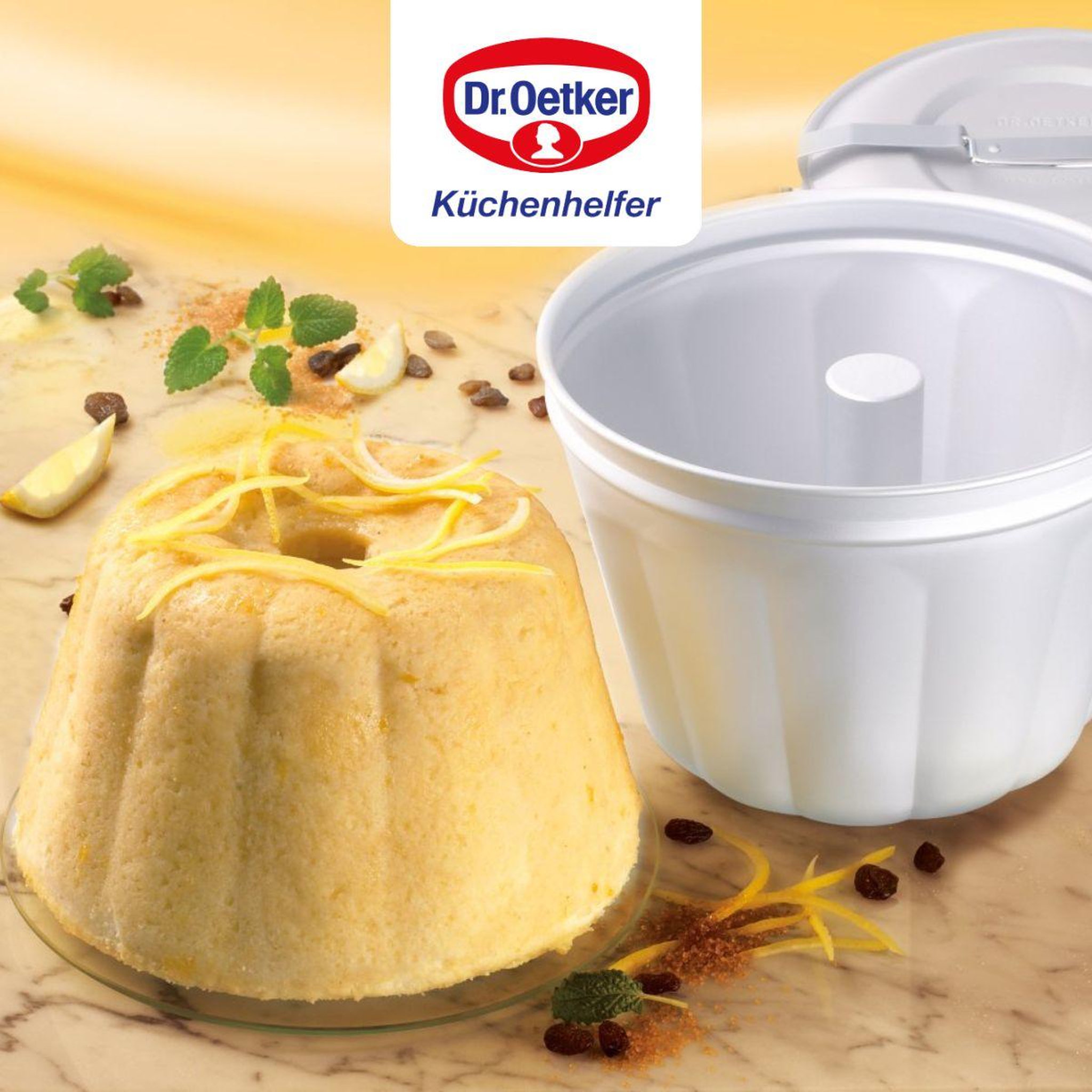 Voir la diapositive 6 : DR.OETKER Lot de 2 moules à gâteaux 21/21 cm en aluminium dr oetker back freude