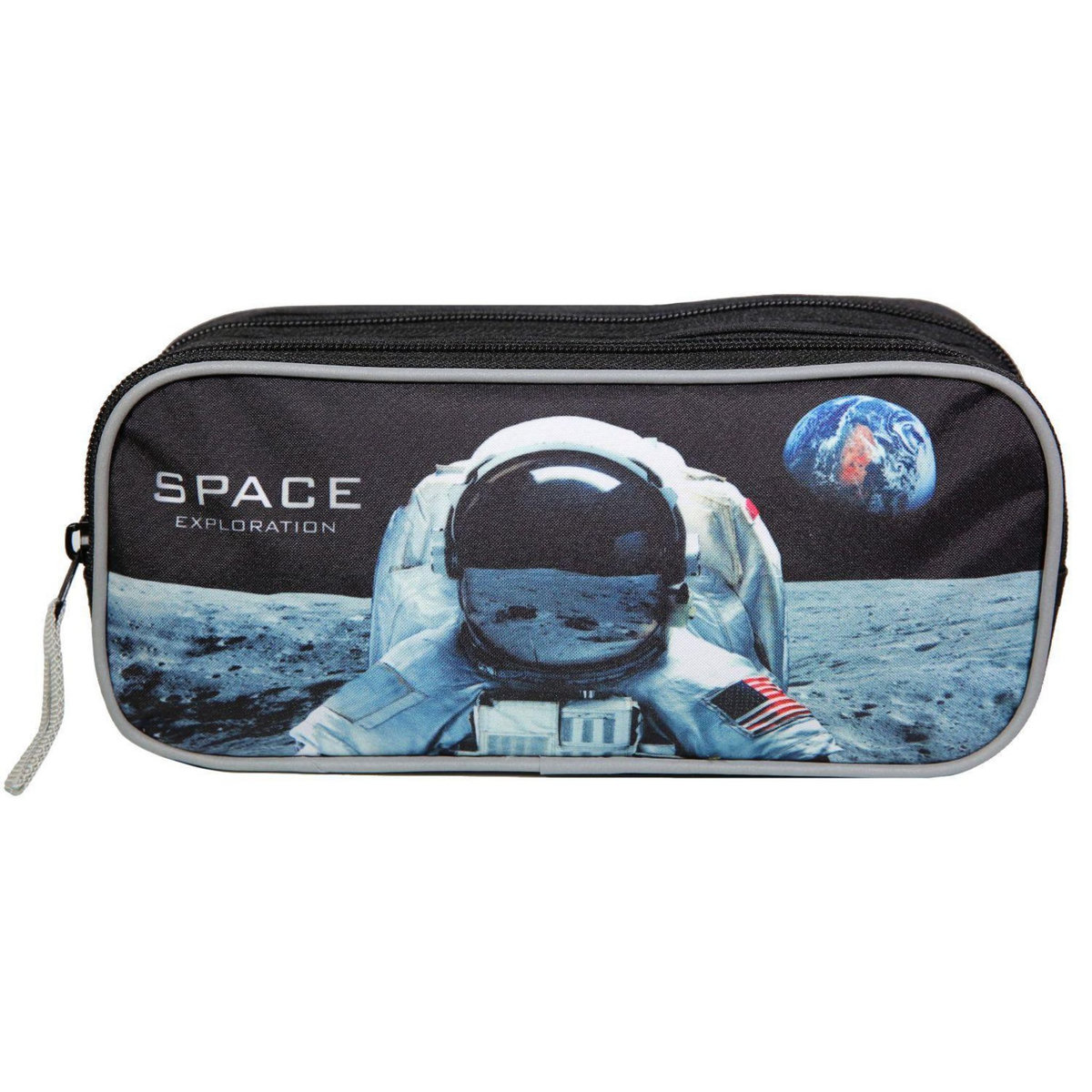 Bagtrotter Trousse scolaire 2 compartiments Nasa Astronaute Noire Bagtrotter