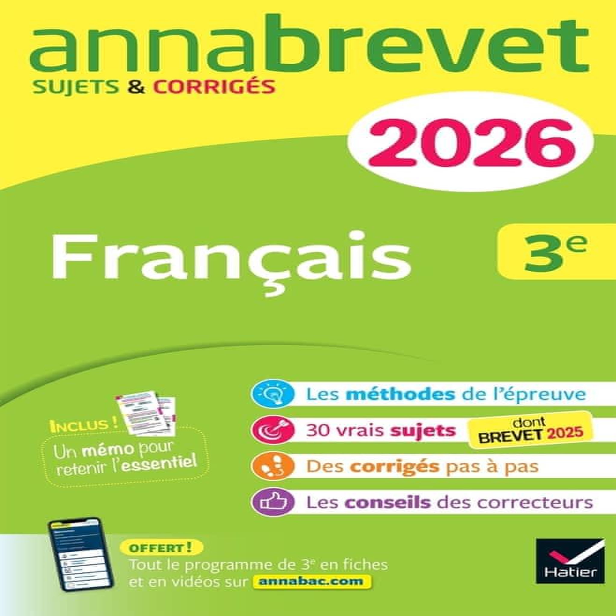FRANCAIS 3E. SUJETS & CORRIGES, EDITION 2026, Formond Christine