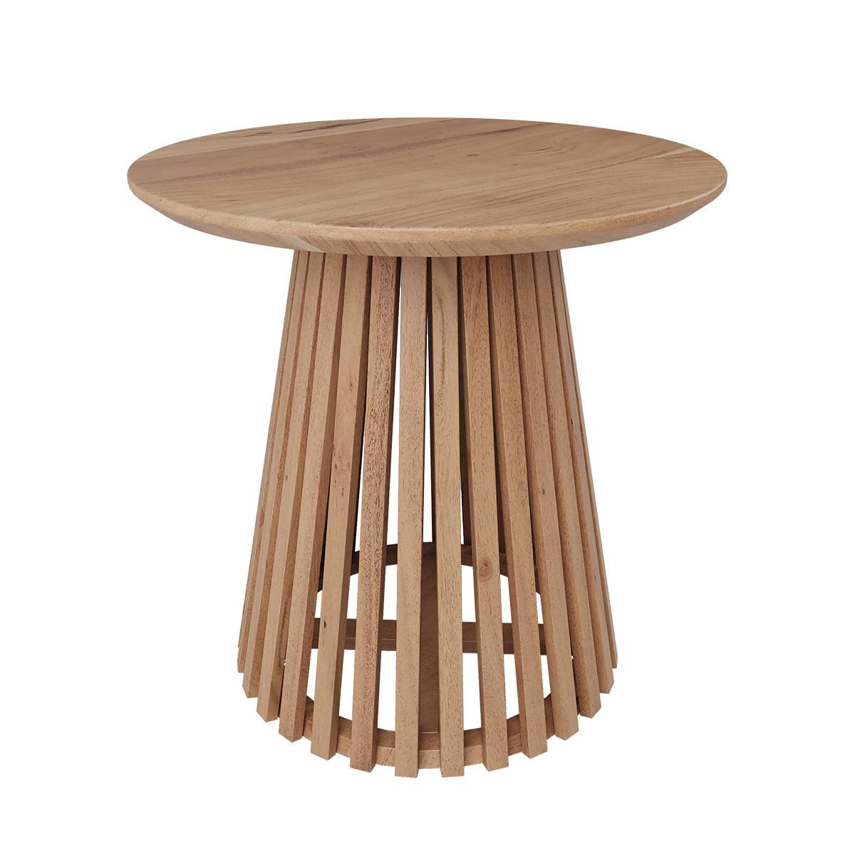 Rendez vous déco Table d'appoint ronde bois clair en bois d'acacia D50 cm - Képès