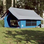 VIDAXL Tente de camping 5 personnes bleu impermeable