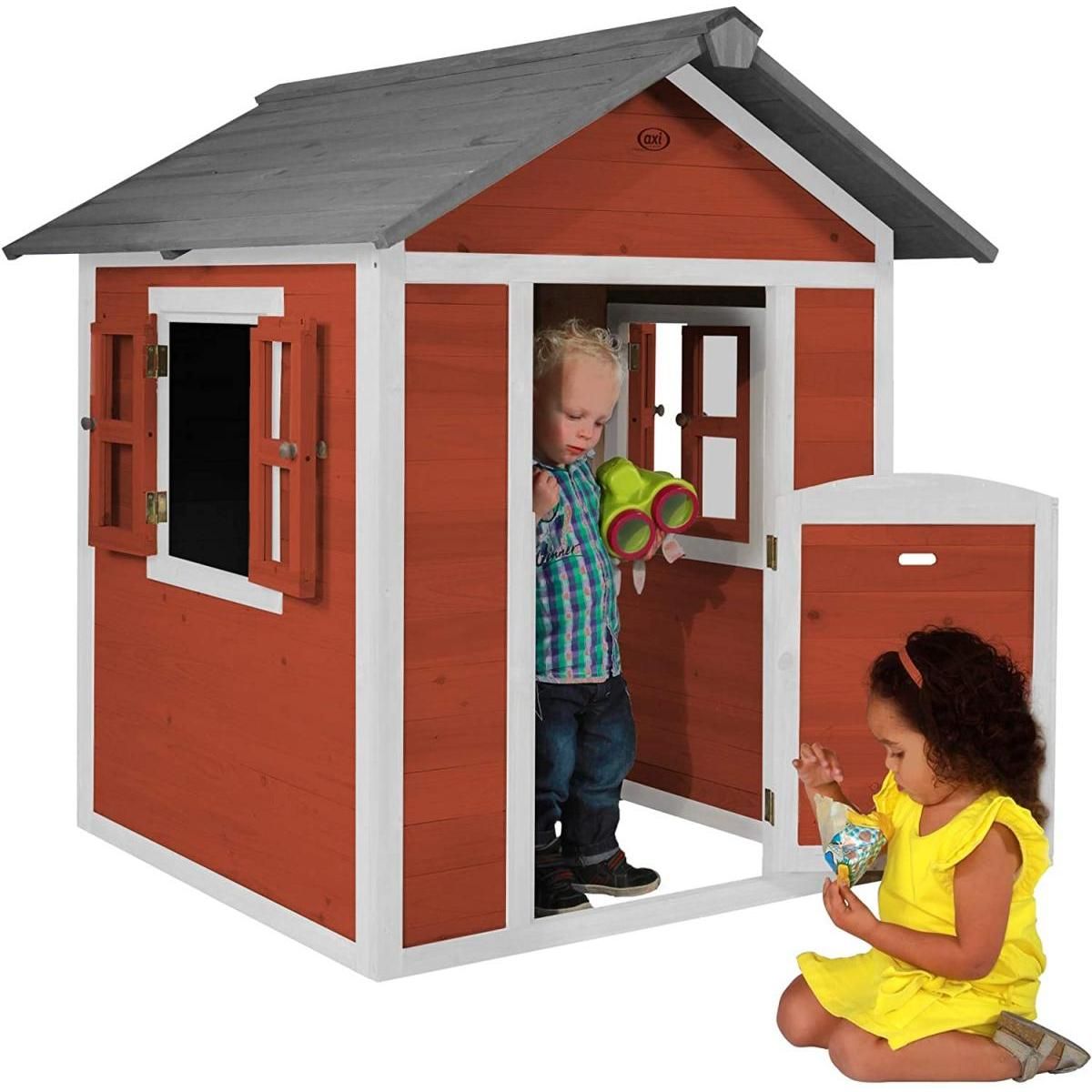 Axi House AXI Cabane Lodge en bois Rouge scandinave