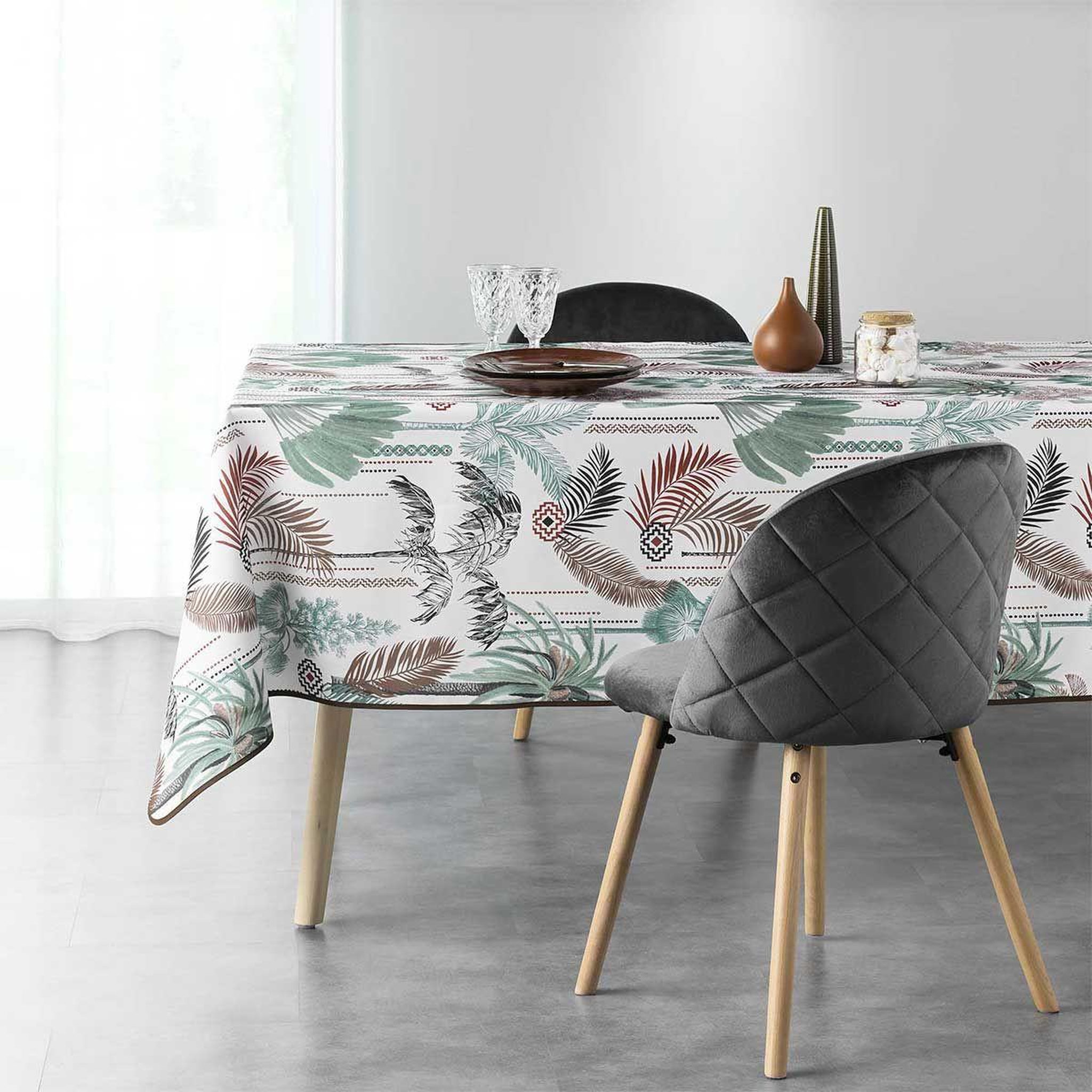 Voir la diapositive 2 : Douceur d'Intérieur Nappe imprimée  terra nova  150x240cm multicolore
