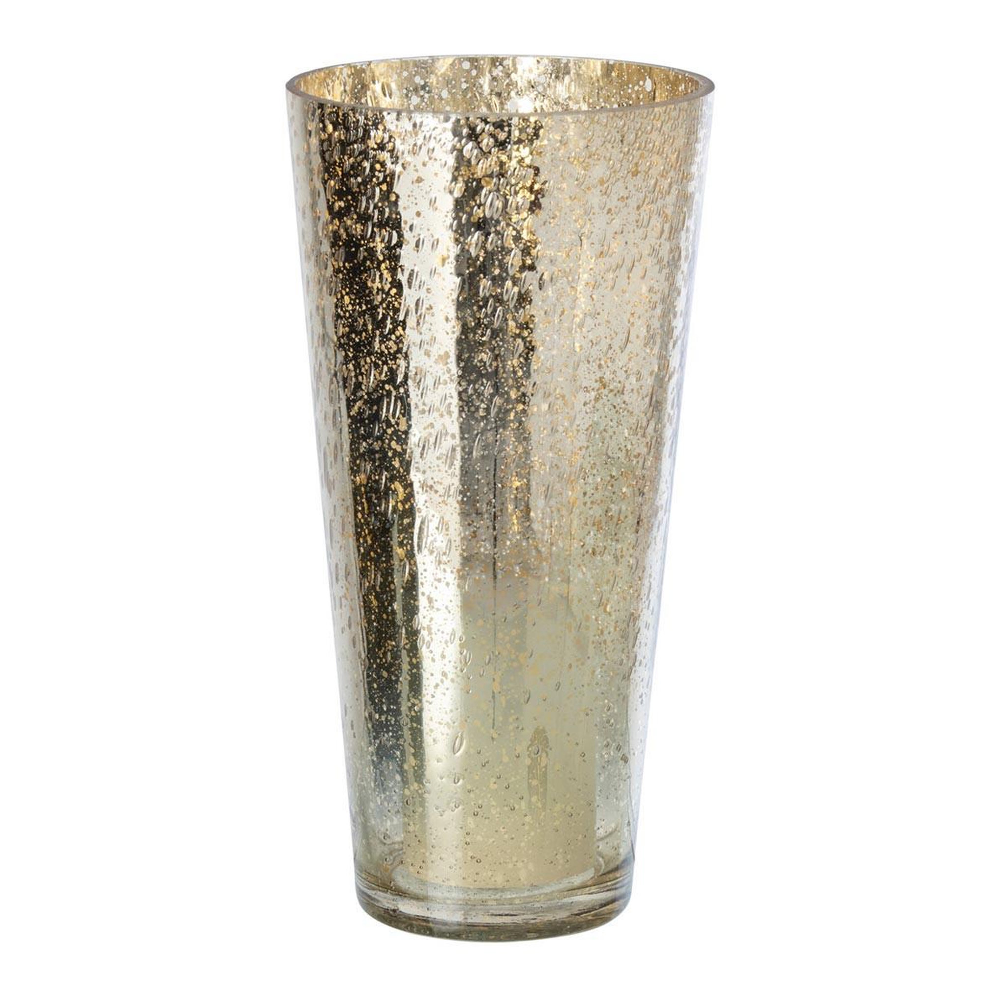 J-LINE Photophore design en verre  ember  30cm argent