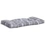 Voir la diapositive 5 : VIDAXL Coussins de palette 2 pcs carreaux gris tissu
