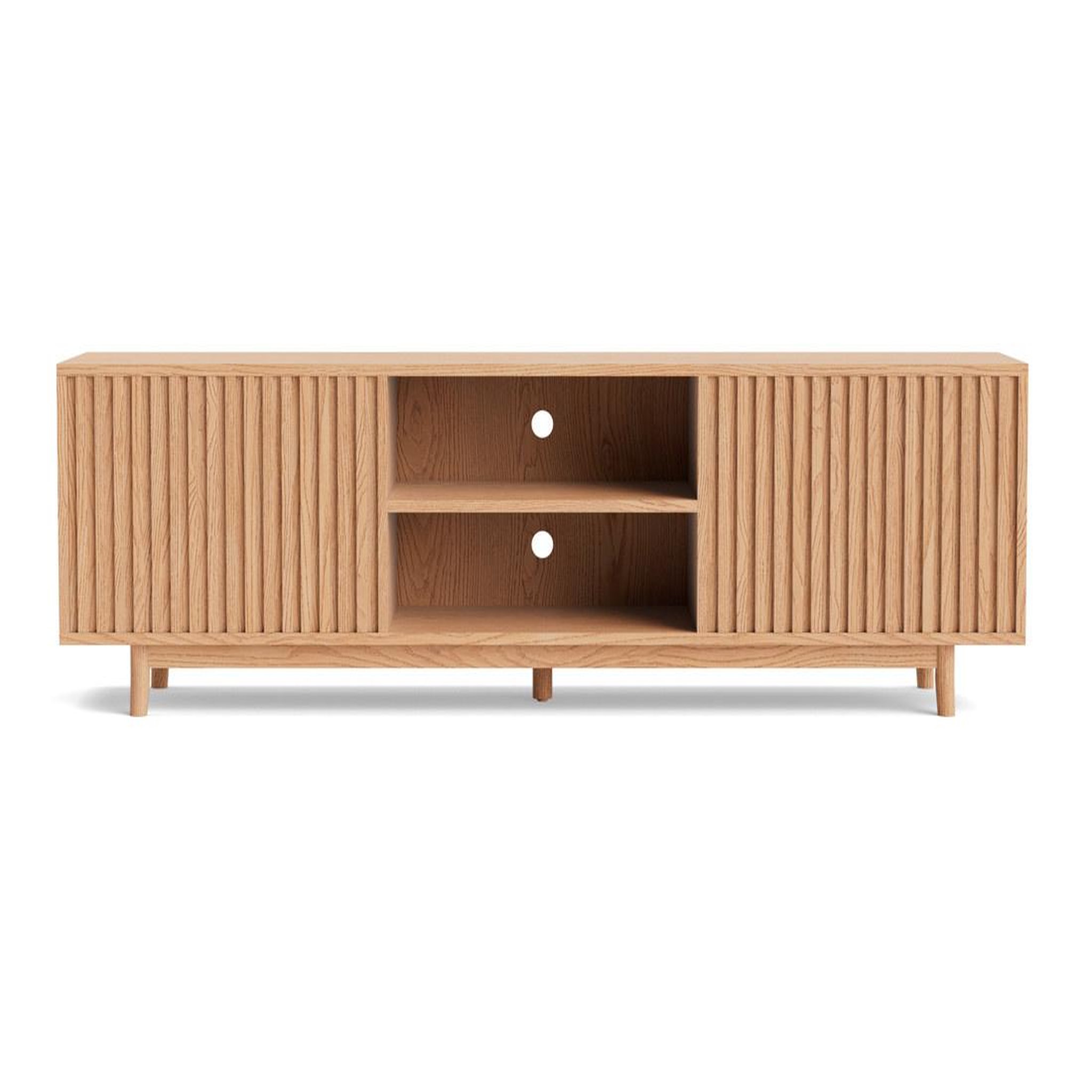 Voir la diapositive 1 : BEST MOBILIER Freya - meuble tv 180 cm - 2 portes et 2 niches