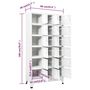 Voir la diapositive 6 : VIDAXL Armoire a casier avec 18 compartiments Metal 90x40x180 cm