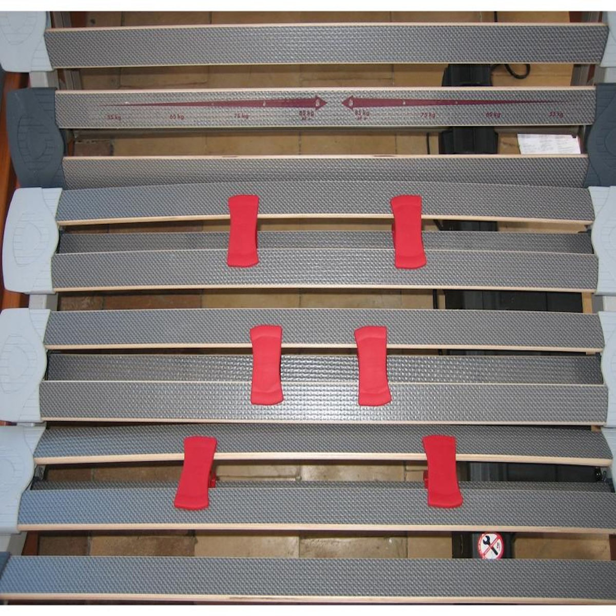 IDLITERIE Sommier tous lattes bois merisier 90 x 190