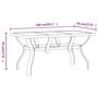 Voir la diapositive 6 : VIDAXL Table de jardin Noir 140x70x70 cm Acier et verre
