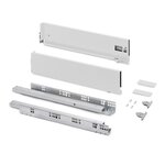 EMUCA SRL Tiroir extérieur Vertex avec réglages 3D hauteur 131mm -  60kg -  profondeur 500mm -  acier -  Peint en blanc