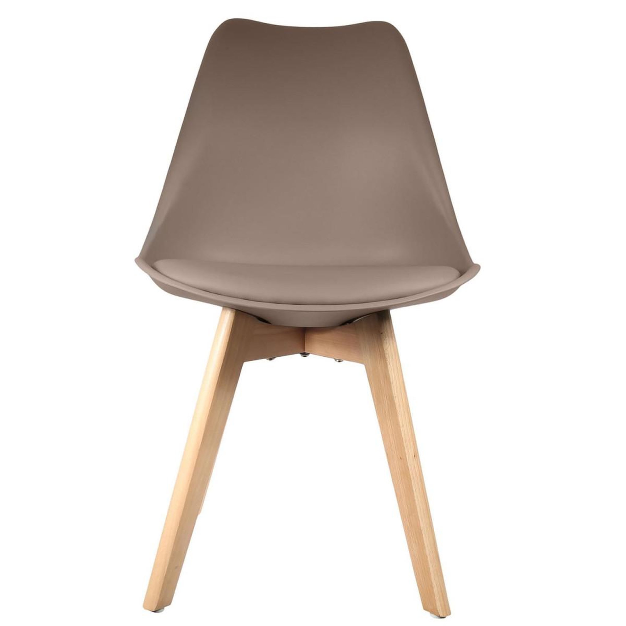 Voir la diapositive 3 : The Home Deco Factory Lot de 4 chaises scandinave  coquil  81cm taupe