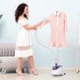 Voir la diapositive 2 : HOMCOM HOMCOM Défroisseur vapeur vertical défroisseur à vêtements 1,8 L 1800 W débit vapeur 30g/min tige telescopique blanc violet