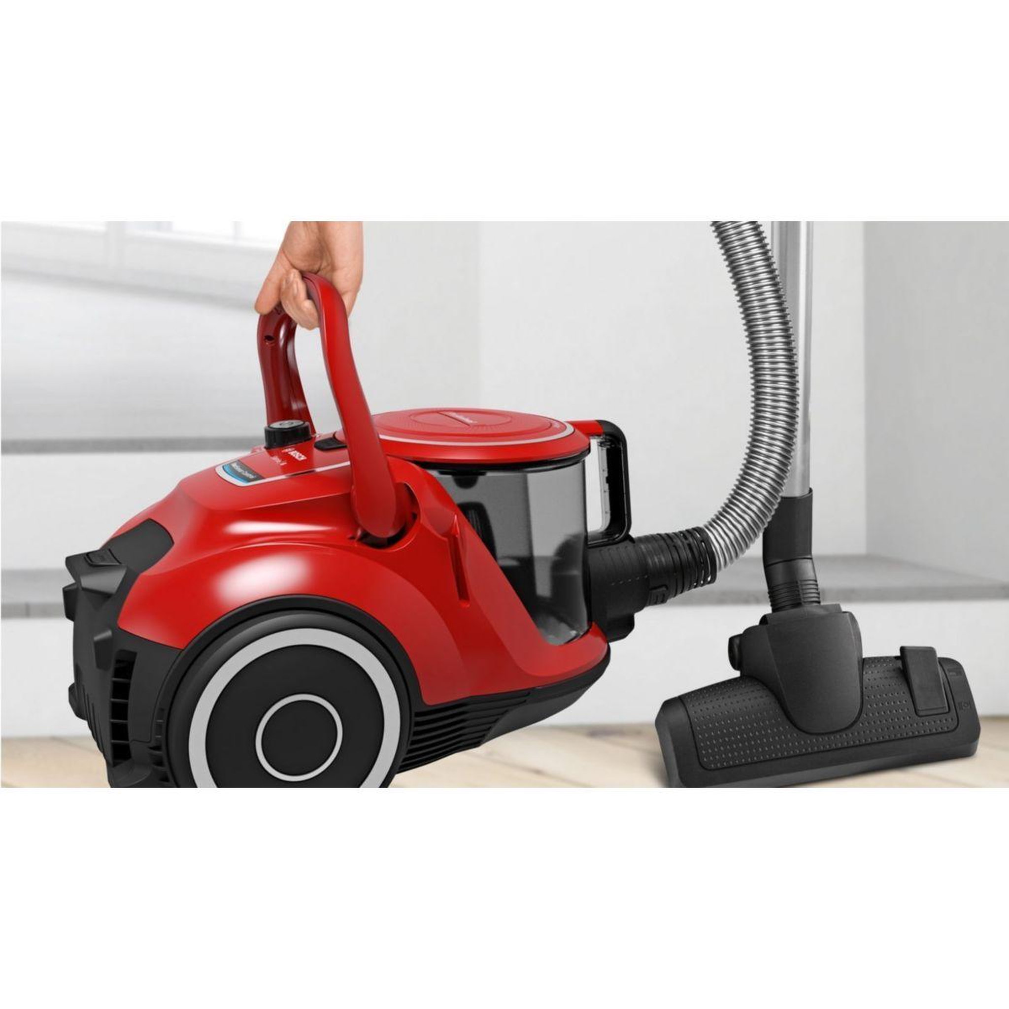 Voir la diapositive 3 : BOSCH Aspirateur sans sac pro animal rouge bgs41pet1