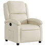Voir la diapositive 2 : VIDAXL Fauteuil inclinable Creme Similicuir