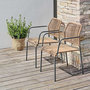 Voir la diapositive 2 : Paris Prix Lot de 2 Fauteuils de Jardin  Marceau  78cm Naturel