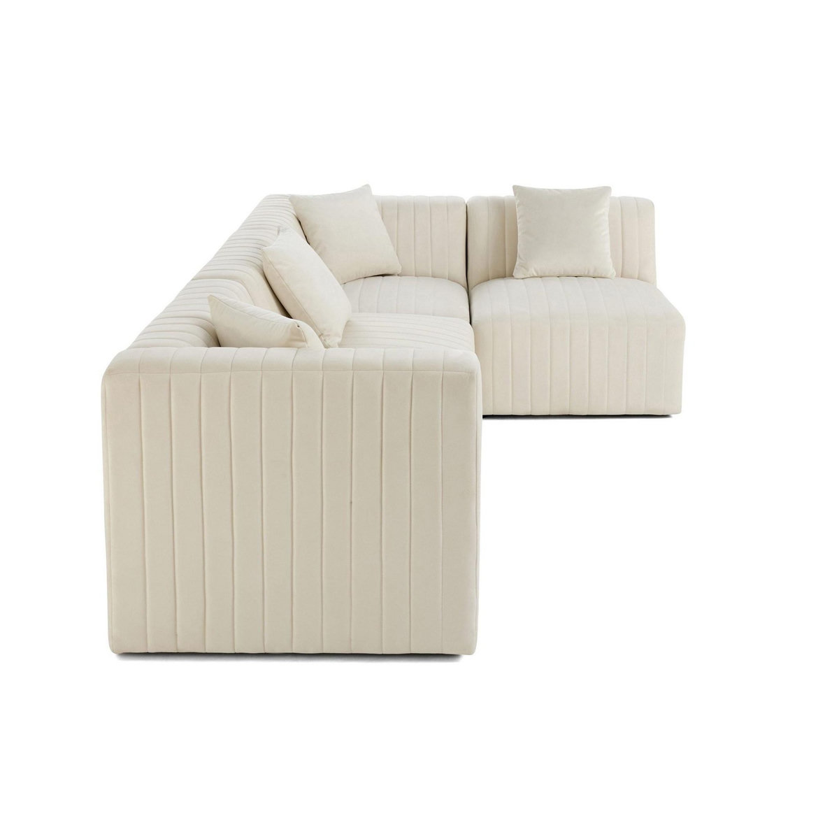 LISA DESIGN Nova - canapé modulable d'angle droit - 5 places - en velours