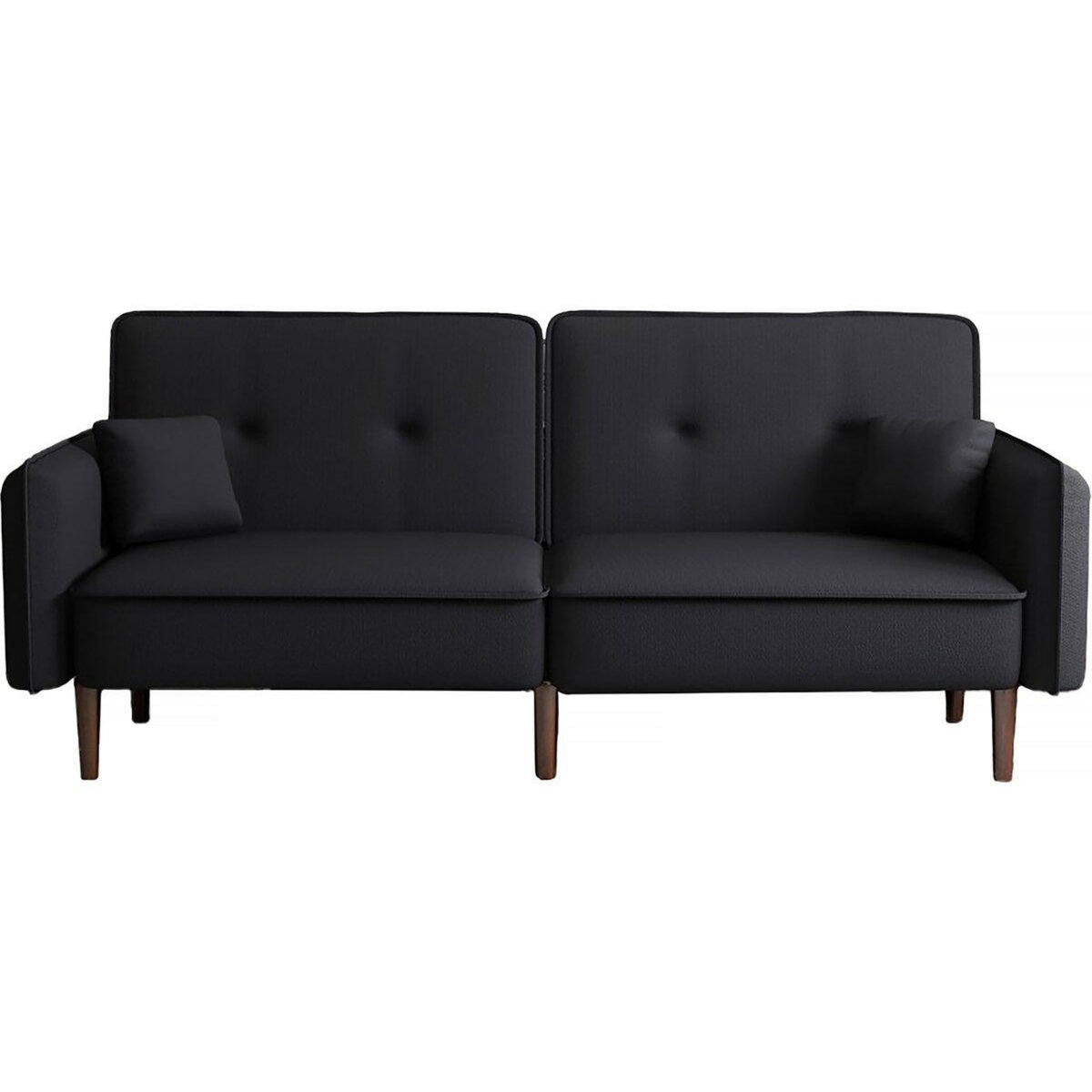 Habitat et Jardin Canapé droit convertible  Caspian  - Noir