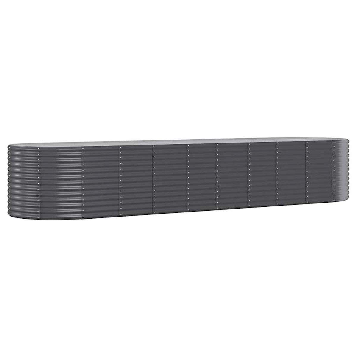VIDAXL Lit sureleve de jardin Acier galvanise Anthracite