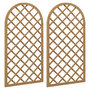 Voir la diapositive 1 : OUTSUNNY Lot de 2 treillis bois pour plantes grimpantes dim. 60L x 120H cm sapin pré-huilé