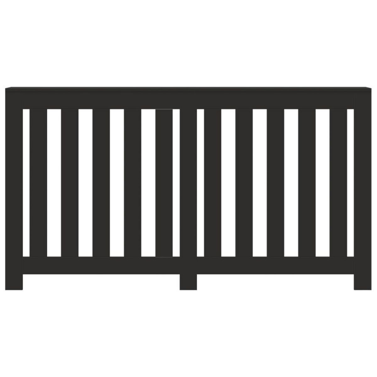 VIDAXL Cache-radiateur noir 149x20x82 cm bois d'ingenierie