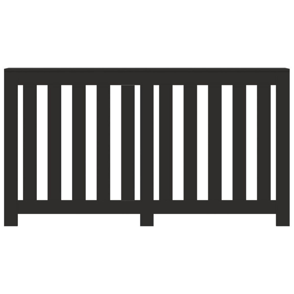 VIDAXL Cache-radiateur noir 149x20x82 cm bois d'ingenierie