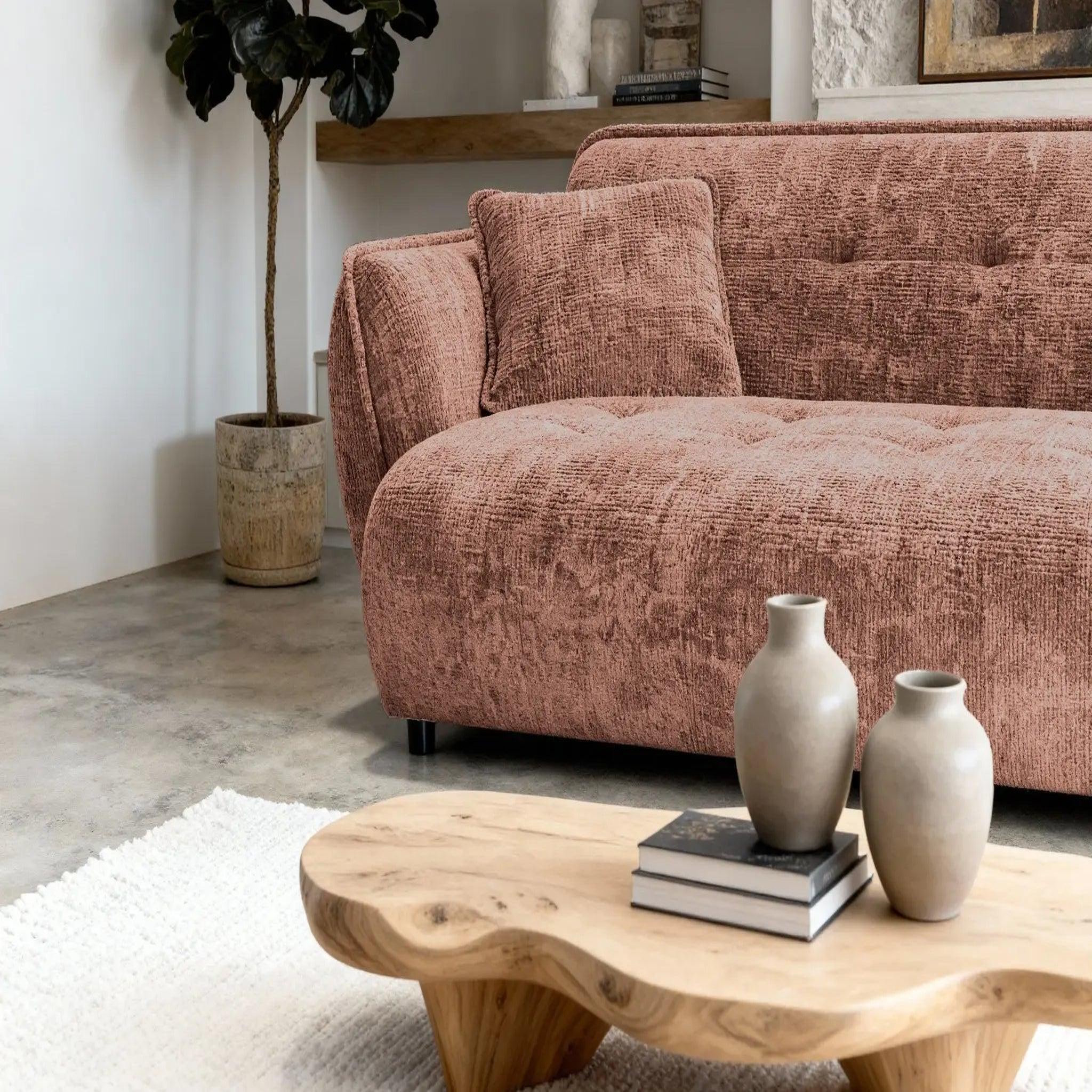 Voir la diapositive 5 : CASANOVA PARIS Mona - canapé droit tissu chenille 3 places