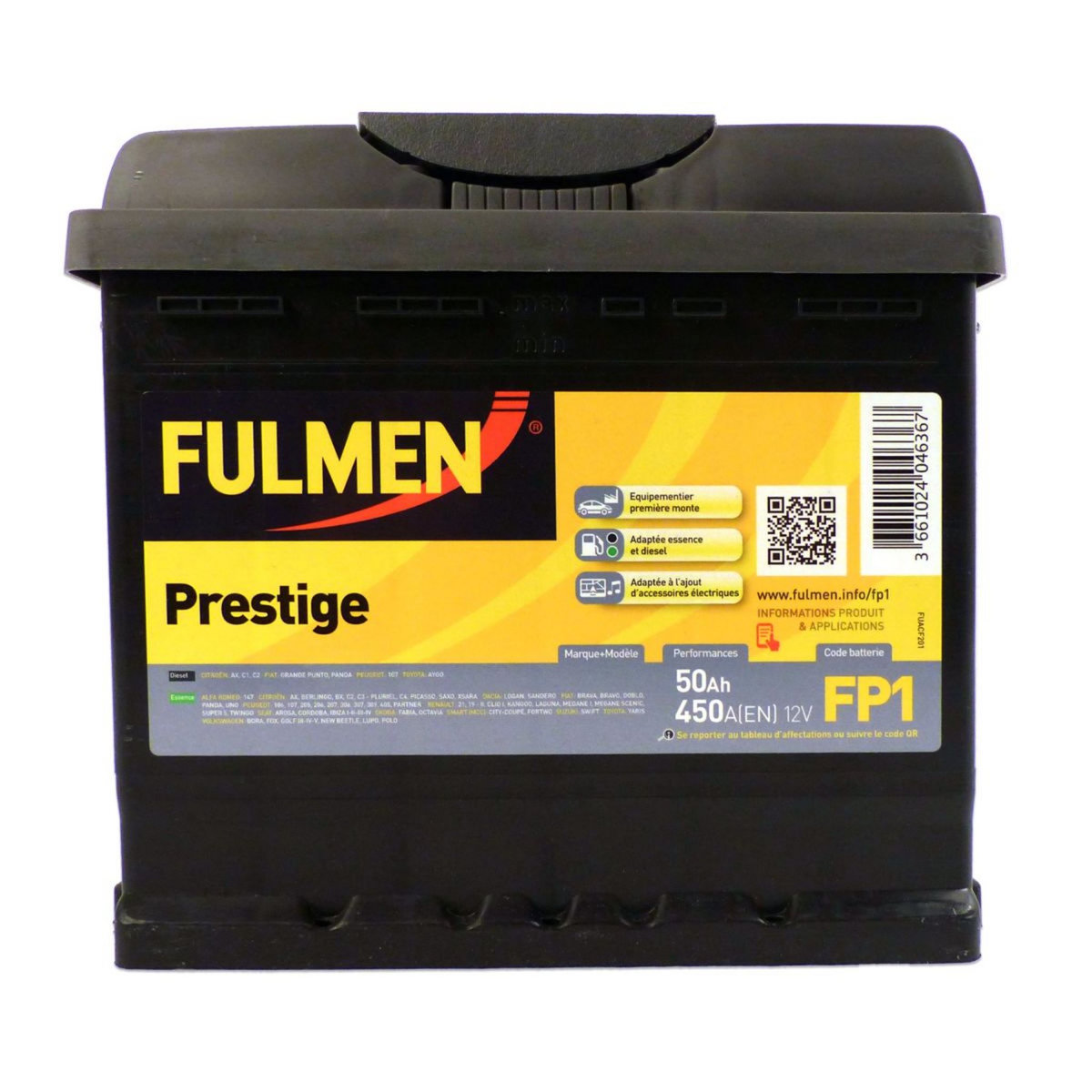 Fulmen Batterie prestige fulmen pour voiture 450A 50AHFP1