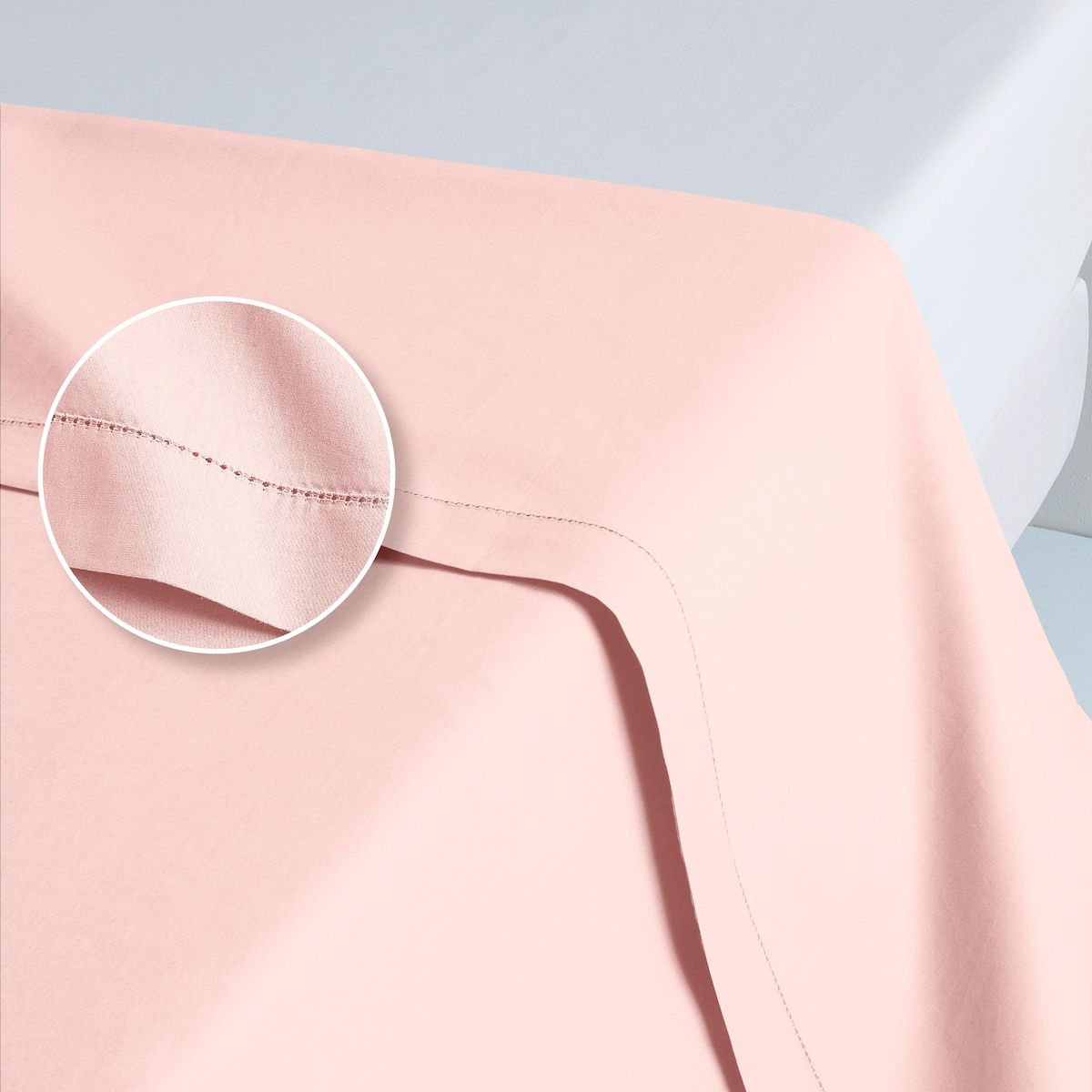 ACTUEL Drap plat uni en percale de coton 70 fils - collection permanente