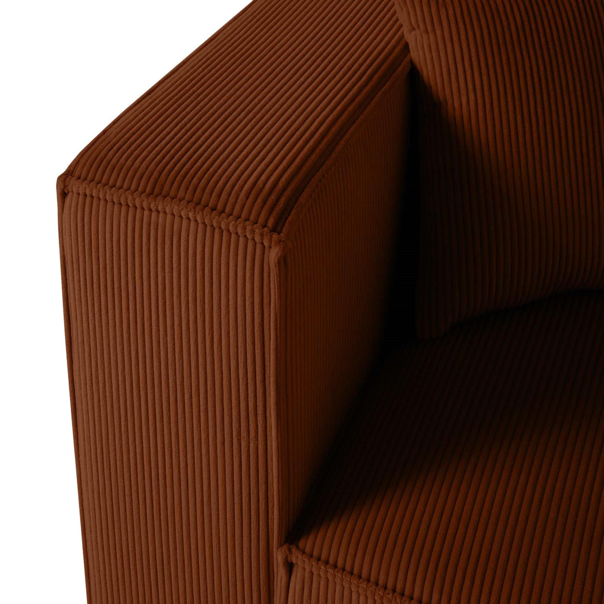 Voir la diapositive 3 : LISA DESIGN Arty - module d'assise gauche - en velours côtelé