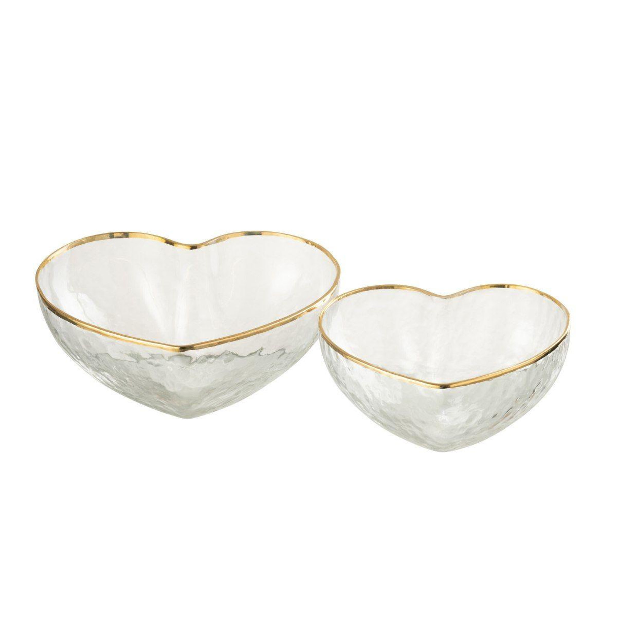 J-LINE Lot de 2 Coupelles Apéro  Sweet Valentine  12cm Transparent