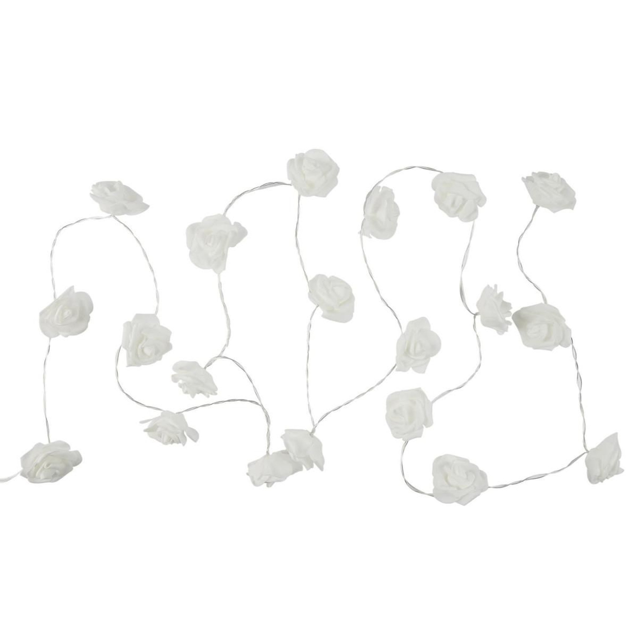 The Home Deco Factory Guirlande lumineuse 10 led  rose  180cm blanc