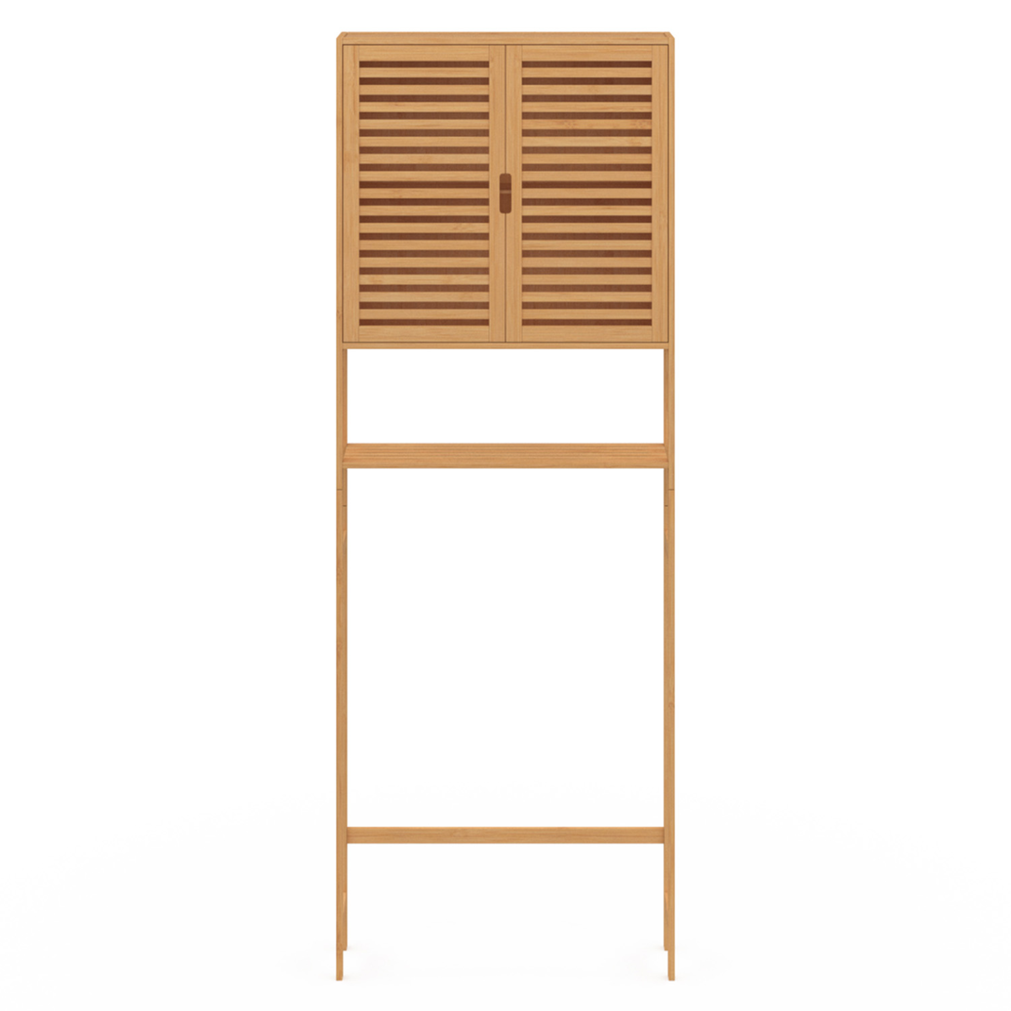 Voir la diapositive 4 : ID MARKET Meuble étagère dessus wc placard bambou bea