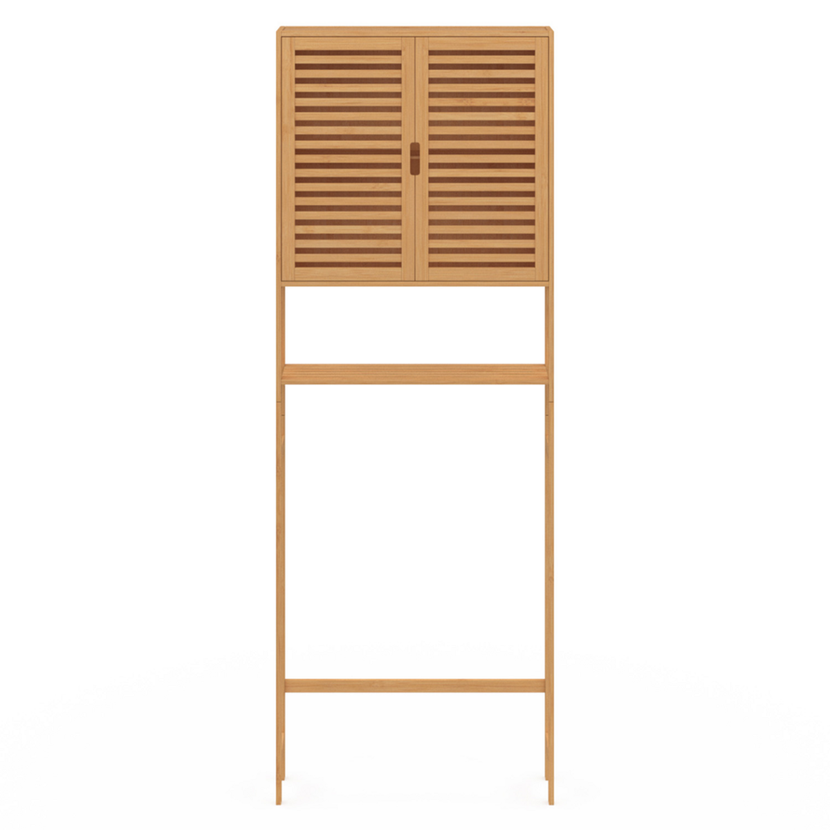 ID MARKET Meuble étagère dessus WC placard bambou BEA