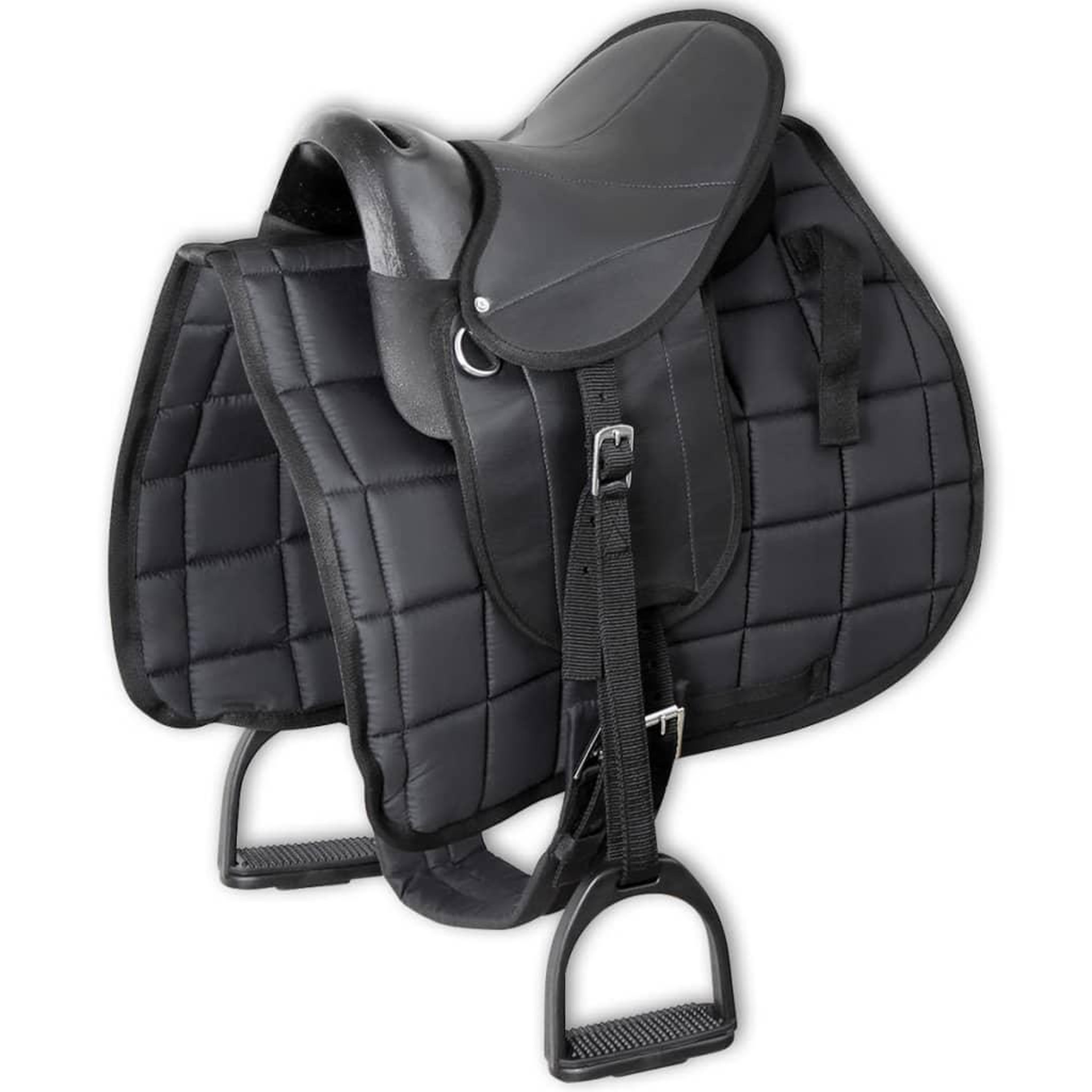 VIDAXL Ensemble de selle Pony 10  Noir