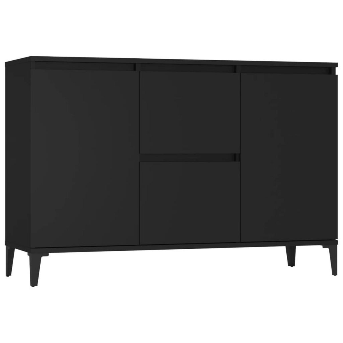 VIDAXL Buffet noir 104x35x70 cm bois d'ingenierie