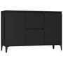 Voir la diapositive 2 : VIDAXL Buffet noir 104x35x70 cm bois d'ingenierie