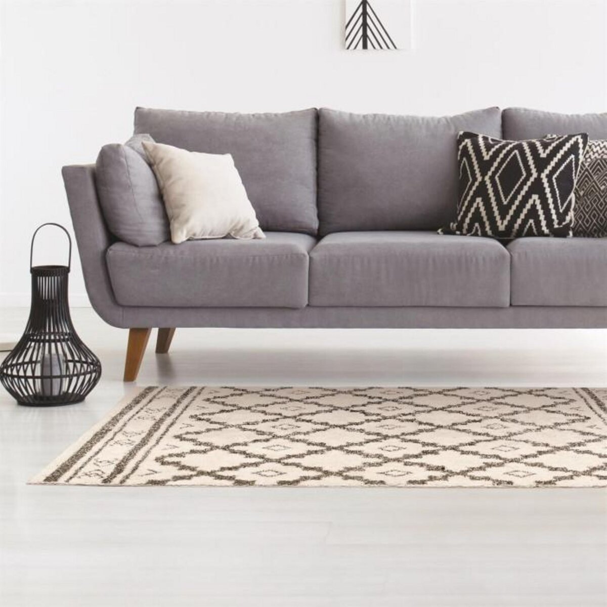 The Home Deco Factory Tapis rectangulaire ethnique Mirage - L. 170 x l. 120 cm - Beige