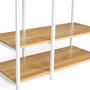 Voir la diapositive 5 : ID MARKET Dressing penderie étagères L. 90 cm DETROIT design industriel bois et métal blanc