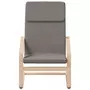 VIDAXL Chaise de relaxation avec repose-pied Taupe Tissu