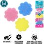 Voir la diapositive 5 : Je cherche une idee Eponge magique EPONGE SCRUB FLEUR X3 M24