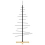 Voir la diapositive 4 : VIDAXL Arbre de Noël en metal avec base en bois noir 120 cm