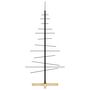Voir la diapositive 4 : VIDAXL Arbre de Noël en metal avec base en bois noir 120 cm